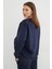 3 Iplik Kalp Nakışlı Oversize Sweatshirt 7