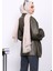 Haki Balon Kol Kuşaklı Deri Ceket 4
