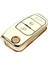 Renault Clio 2 Kangoo Tek Buton Uyumlu Kumanda Anahtar Kılıfı Oto Anahtarlık Beyaz Gold Tr 3