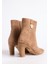 Deri Camel Kadın Topuklu Bot Owen-Lauren 3
