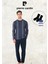 Erkek %100 Pamuk Uzun Kol Çizgi Detaylı Lacivert Pijama Takımı (2 Adet Hediye Çorap) L1.PC.6105.001 1