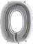 Gümüş Rengi Folyo Balon 1 Metre 2