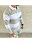 Erkek Polo Yaka Uzun Kollu Çizgili Sweatshirt Trend Rugby Stil - Mint Yeşili 3