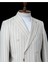Kırlangıç Yaka,torba Cepli, Kruvaze, Çizgili, Erkektakım Elbise, Slim Fit, Krem 2