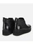 01BOH314530A100 KADIN Deri Siyah Fermuar Detaylı Dolgu Topuklu Bot 4