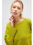 Rio Düz Örgü Kadın Triko Kazak - Lime 5