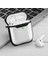 Apple Airpods 1. ve 2. Nesil Uyumlu Buzlu Transparan Renkli Çizgili Kılıf Bumper Koruma Kabı Hybrid 4