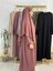 Yandan Büzgülü Elbise Sufle Esarp Takım Jilbab,abaya,hijab ( Hac ve Umre Için Uygundur) Gül 5