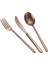 Lotus Titanyum Mat Rose Gold 36 Parça Çatal Kaşık Bıçak Takımı 304 Kalite 3