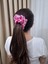 Kadın 3’lü Fiyonk Saç Tokası Seti + Scrunchie Hediyeli - Şeker Pembesi 4