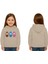 Unisex Baskılı Çocuk Swaetshirt Labubu Baskılı Kapüşonlu 3 Iplik Şardonlu 1