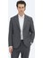 Gri Mikro Modern Fit %100 Yün Ceket 1