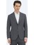 Gri Mikro Modern Fit %100 Yün Ceket 4