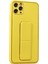 CPT16 iPhone 11 Pro Max Kılıf Coco Deri Standlı Kapak - Sarı 2