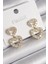Pirinç Gold Renk Zirkon Taşlı Sallantı Kalp Model Kadın Küpe - TJ-BKP9766 1