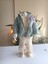 Kız Bebek Montlu Üçlü Takım (Omuzdan Çıtçıtlısweatshirt+ Mont +Pantolon) 2