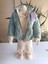 Kız Bebek Montlu Üçlü Takım (Omuzdan Çıtçıtlısweatshirt+ Mont +Pantolon) 4