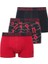 Erkek Lisanslı Uspa / Kırmızı - Baskılı - Lacivert Exclusive 3 Adet Boxer 1