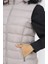 Kapüşonlu Fermuarlı Şişme Yelek 0177-01 Gri 5