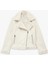 Cepli Fermuarlı Uzun Kollu Peluş Yaka Süet Görünümlü Crop Biker Ceket 3