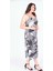 İp Askılı Beli Lastikli Yırtmaçlı Elbise 2