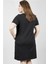 Kısa Kollu Nakışlı Punto Elbise 4