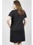 Kısa Kollu Nakışlı Punto Elbise 8