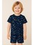 Erkek Çocuk Dinazor Desenli Şortlu Pijama Takımı 4