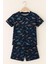 Erkek Çocuk Dinazor Desenli Şortlu Pijama Takımı 5