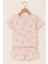 Kız Çocuk Unicorn Desenli Şortlu Pijama Takımı Açık Pembe 4