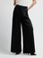 Pileli Geniş Paça Pantolon Siyah 15345743000 3