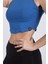Sıfır Kollu Büstiyer Kısa Penye Crop T-Shirt 5