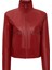 Dolores Kadın Kırmızı Devrik Yaka Oversize Deri Ceket 25WGE5611R3 4