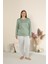 Sandy Soft Termal Kumaş Büyük Beden Kışlık Kadın Pijama Takımı 8050 1