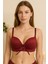 Bordo Bağcıklı Dolgulu Sütyen - Şık , Destekleyici ve Feminen Tasarım 1