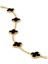 Van Cleef & Arpels Vintage Alhambra Bileklik, 5 Motif Yonca , Siyah Oniks Taşlı 925 Ayar Gümüş 5