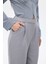 Yüksek Bel Pileli Havuç Pantolon Gri 4