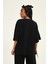 Truvakar Kol Basic Oversize Tişört Siyah 6