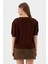 Yıldız Düğmeli Kısa Kol Hırka Kahve 4