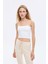 Ip Askılı Basic Crop Atlet Ekru 6