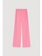 Gofre Kumaş Geniş Paça Pantolon Pembe 7