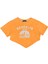Taş Detaylı Baskılı Crop Tişört Turuncu 2