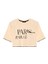 Cep Detaylı Crop Tişört Bej 2
