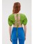 Balon Kol Sırt Dekolteli Bluz Yeşil 10