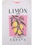 Renkli Limon Baskılı Tişört Beyaz 5