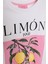 Renkli Limon Baskılı Tişört Beyaz 6