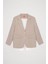 Sırtı Pencere Yırtmaçlı Blazer Ceket Bej 7