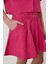 Kemer Detaylı Mini Şort Pembe 9