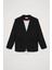 Sırtı Pencere Yırtmaçlı Blazer Ceket Siyah 7