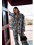 Zebra Desenli Oversize Blazer Ceket Siyah 6